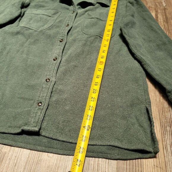 Madewell Ex-Boyfriend Shirt Flannel Seamed Edition Dark Palm Size Medium M - Picture 7 of 8